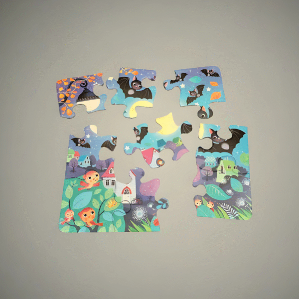 158. USBORNE NIGHTTIME Book & 3Jigsaws : Nighttime