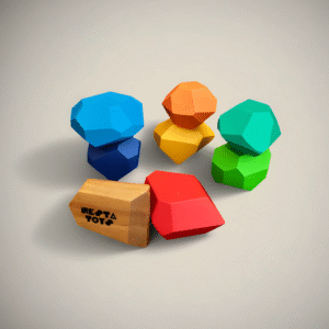 Wooden Stone Balancing Blocks