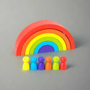 Rainbow Stack And Peg Dolls