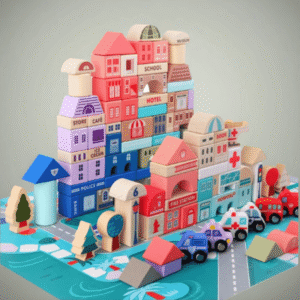 Wooden City Building Blocks Set
