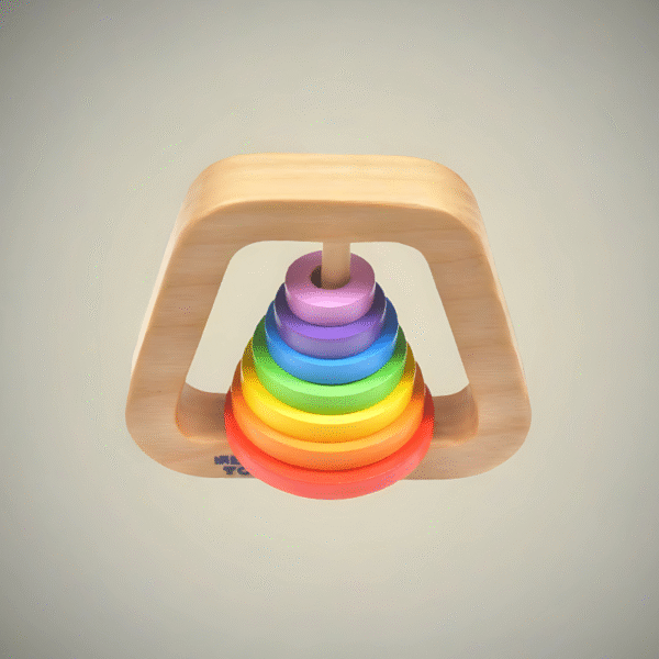 rattle1 Wooden Rainbow Rattle