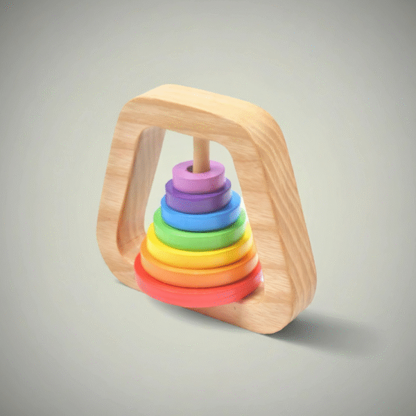 rattle2 Wooden Rainbow Rattle