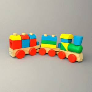 Wooden Sorting And Stacking Train