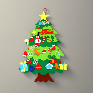 Felt Christmas Tree Set with Detachable Ornaments