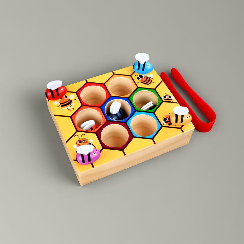 Montessori Wooden Beehive Sorting Game - Image 2