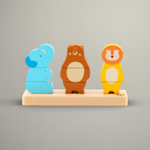 Ed-a-Mamma Wooden Stacking Jungle Animal