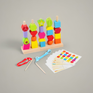 Montessori 5 in 1 Wooden Beads Sequencing