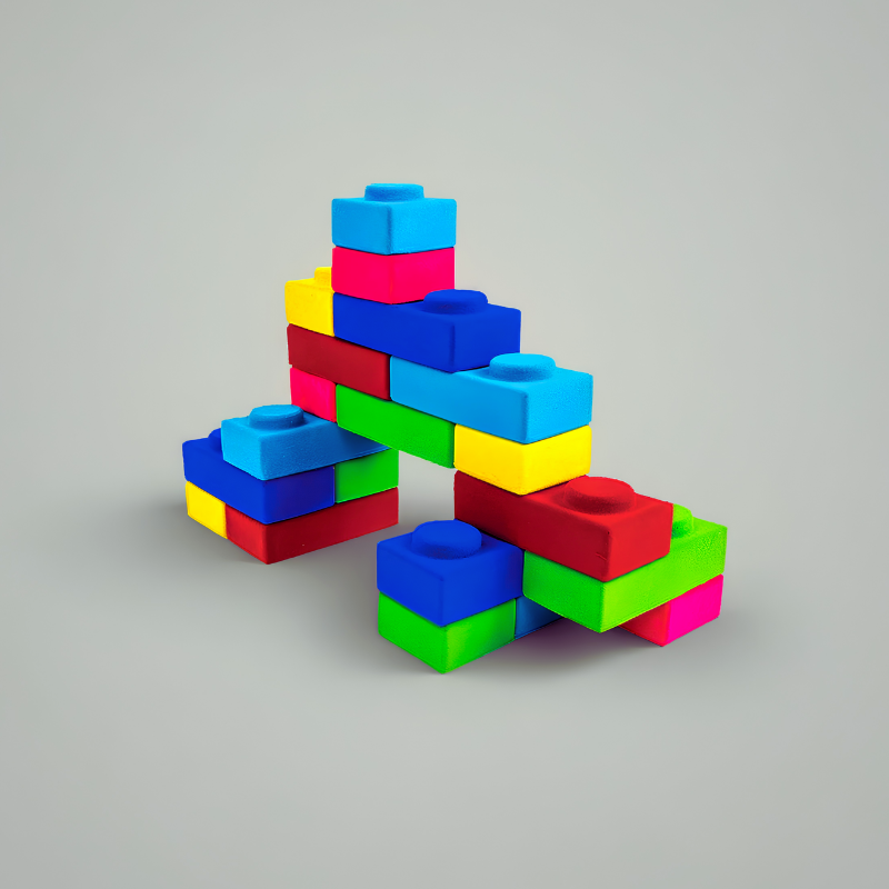 Rubbablox Basix Natural Rubber Foam Blocks