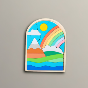 trendynest jigsaw puzzle Rainbow Mountain Wooden Jigsaw Puzzle